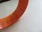 Vintage Bakelite Bangle Bracelet Pumpkin Orange Swirls Fall Colors