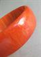 Vintage Bakelite Bangle Bracelet Pumpkin Orange Swirls Fall Colors