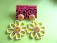 Retro Mod New Daisy Smile Pierced Earrings Hippie 1960's Style  Costume Party