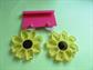 Retro Mod New Daisy Smile Pierced Earrings Hippie 1960's Style  Costume Party