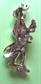 Anthropomorphic Grasshopper Pin Dapper Tail Coat Vintage Costume Jewelry Figural HTF