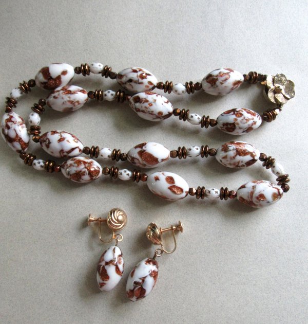 Vintage Venetian Glass Necklace Set 