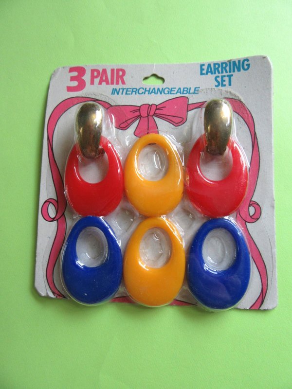 Vintage Interchangeable Pierced Earrings Never Worn