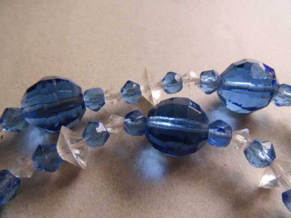 Vintage Blue and White Crystal Necklace