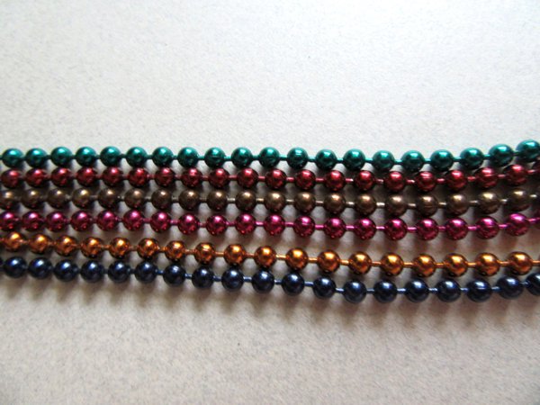 Vintage 1980's Necklace Metal Multi Color Chain 