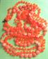 Mod 1960's Orange Long Necklace Beads Vintage Costume Jewelry Go Go Twiggy