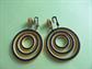 Vintage Mod Circle Clip On Earrings Costume Jewelry Twiggy Go Go 1960's Accessories