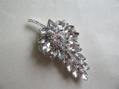 1950's Rhinestone Pin Brooch Costume Jewelry