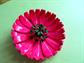 Mod 1960's Pink Flower Pin  2 3/4