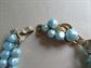 Bakelite and Blue Faux Pearl Multi Strand Unsigned Necklace Vintage Costume Jewelry