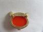 Bakelite Orange Cat Pin Vintage Costume Jewelry Cat Lover Halloween Fall Colors