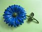 Mod 1960's Blue Flower Pin Vintage Costume Jewelry 60's Accessories 