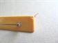 Bakelite Carved Long Bar Pin Butterscotch Vintage Costume Jewelry