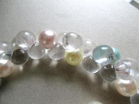 1980's Lucite Bubble Necklace Set Vintage Jewelry