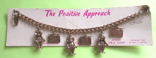 1958 Monkey Charm Bracelet Never Worn Vintage Jewelry 
