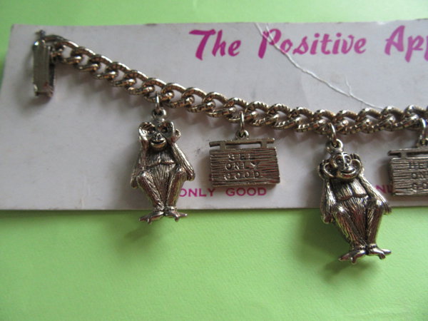 1958 Monkey Charm Bracelet Never Worn Vintage Jewelry 