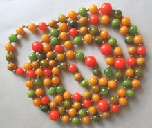 SOLD Vintage Bakelite Necklace Multi Colored Needs Restring  