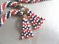 Jewelry Lot Red White Blue Patriotic Hong Kong Necklaces Bangle Bracelet Earrings Costume Jewelry Stars and Stripes USA Flags