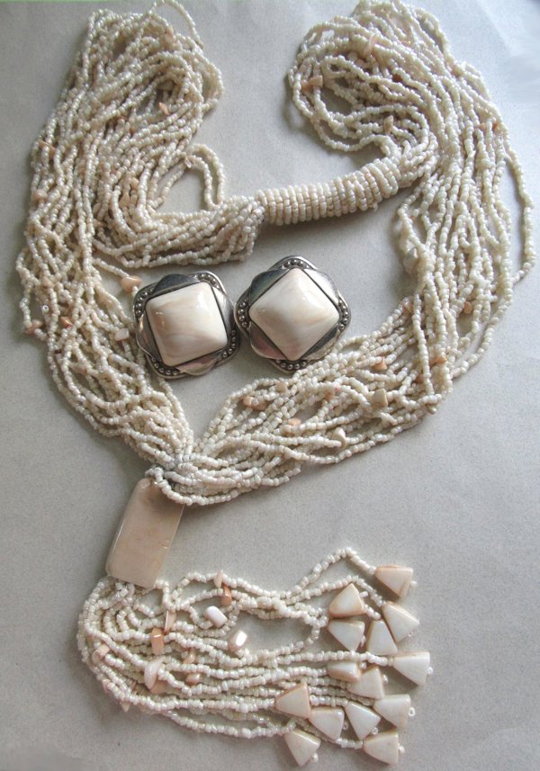 Vintage Givenchy Earrings And Glass Necklace Vintage Jewelry