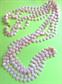 Mod 1960's Long Baby Pink Necklace Beads Vintage Costume Jewelry '60's Accessories Go Go Twiggy 