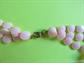 Mod 1960's Long Baby Pink Necklace Beads Vintage Costume Jewelry '60's Accessories Go Go Twiggy 