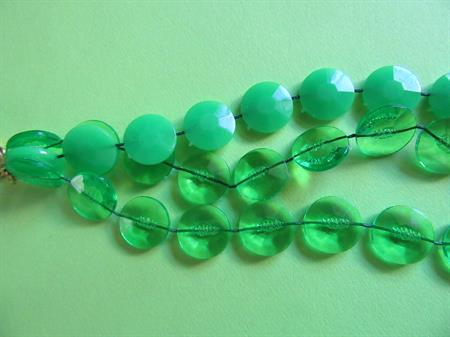 Mod 1960's Long Green Necklace Vintage Jewelry '60's Accessories 