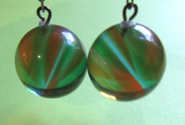 Mod 1960's Lucite Earrings Vintage Jewelry