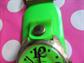 Mod Neon Green Lucerne Wrist Watch Needs Repair AS IS Vintage Accessories '60's Costume 