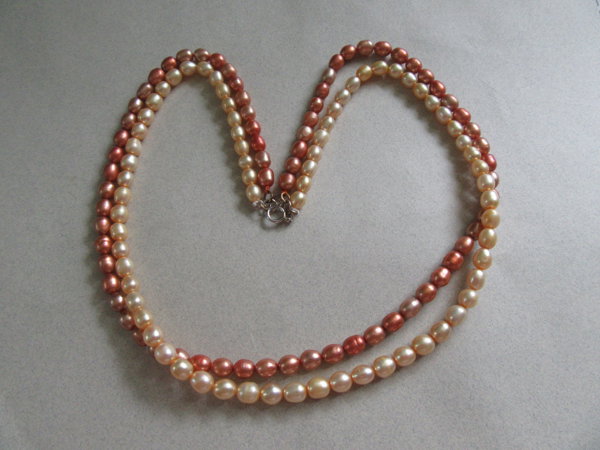 Genuine Freshwater Pearl Necklace Sterling Clasp 