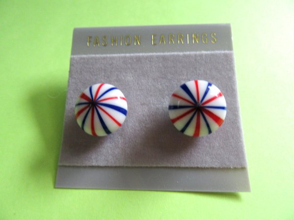 1960's Mod Lucite Stud Earrings Vintage Jewelry 