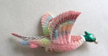 1950's Pheasant Sugar Pin Korea Vintage Jewelry 