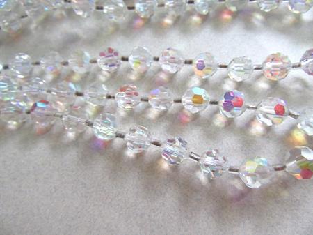 Vintage CrystalNecklace Aurora Borealis Beads 1950's Accessories