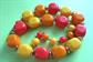 Mod 1960's Citrus Choker Necklace Vintage Costume Jewerly Go Go Twiggy