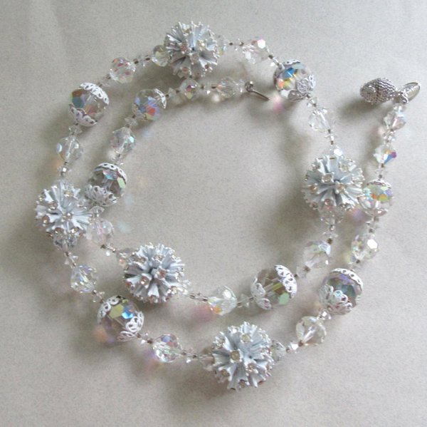 Vintage Vendome Crystal Necklace NEEDS REPAIR Signed Jewelry