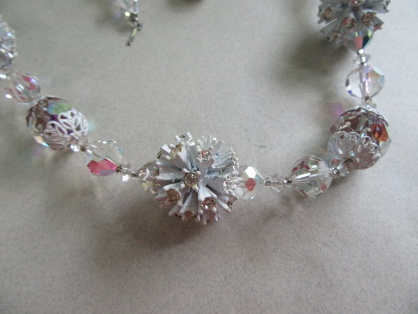 Vintage Vendome Crystal Necklace NEEDS REPAIR Signed Jewelry