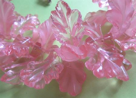 1980's Pink Lucite Necklace Vintage Jewelry 