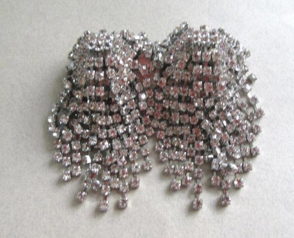 Rhinestone Waterfall Pin Vintage Jewelry 