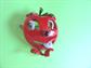 Anthropomorphic Pin RARE Wesco Red Apple Pin Signed Costume Jewelry Figural