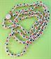 Vintage Polka Dot Necklace Red White Blue Hong Kong Beads Costume Jewelry Patriotic