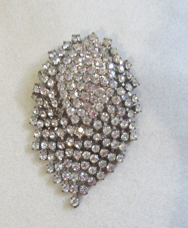 Art Deco Style Rhinestone Pin Vintage Jewelry