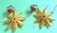 Mod 1960's Daisy Clip On Earrings Yellow Orange 60's Accessories Twiggy Go Go Flower Child