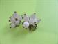 1950's Mid Century Moonglow Rhinestone Clip On Earrings Costume Jewelry '50's Accessories