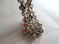 Vintage 1950's Copper Crystal Bracelet Smaller Wrist  7