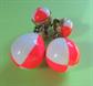 Crown Trifari Mod 1960s Lucite Earrings Orange and White Signed Costume Jewelry