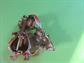 Anthropomorphic Christmas Mouse Pin with Tree Vintage Costume Jewelry Holiday Figural