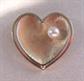 Vintage Genuine Pearl Krementz Signed Gold Plate Heart Pin Brooch I Love You Something Old Valentines Day