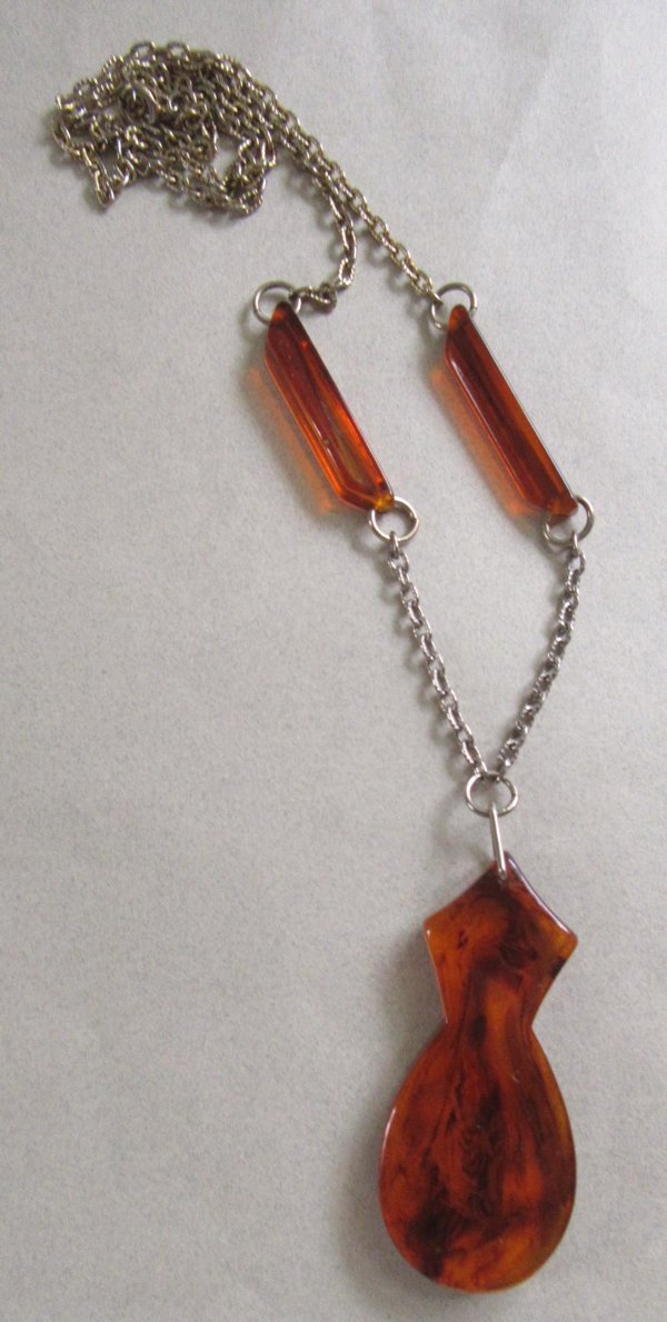 Bakelite Necklace Tortoise Vintage Jewelry