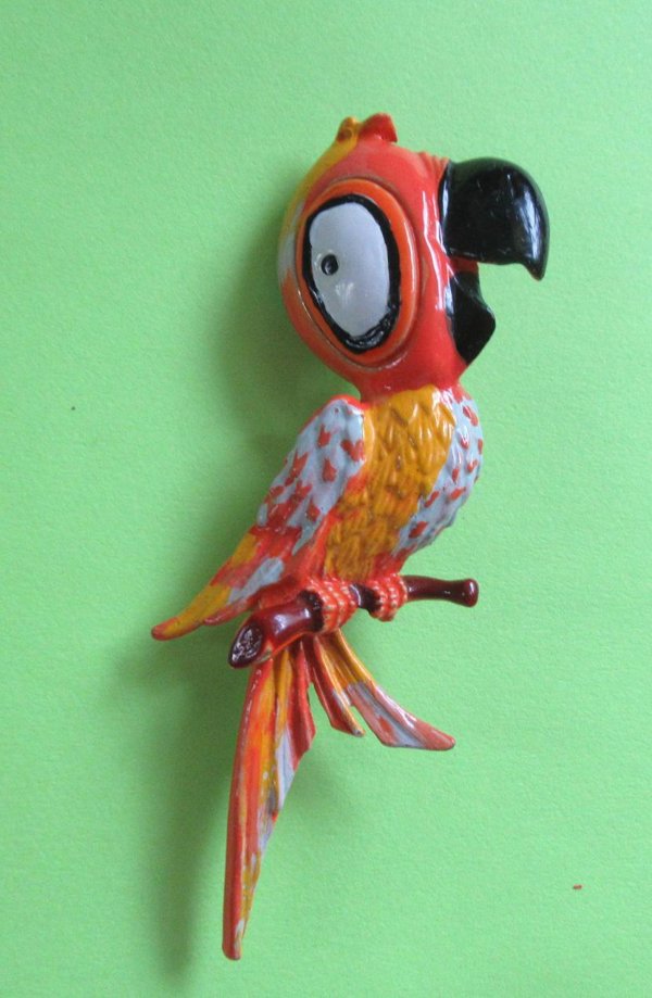 Anthropomorphic Parrot Pin Vintage Jewelry