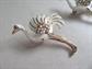 '50's White Ostrich Scatter Pin Set Vintage Costume Jewelry 1950's Accessories Figural Head in the Sand