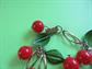 Vintage Cherries Necklace and Bracelet Set Rockabilly Summer Costume Jewelry GORGEOUS